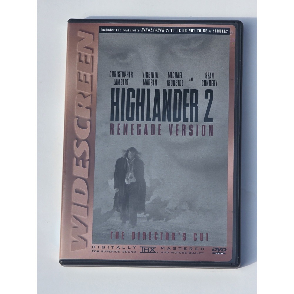 Highlander 2 Renegade Version DVD 1991 Director's Cut Sean Connery Widescreen R